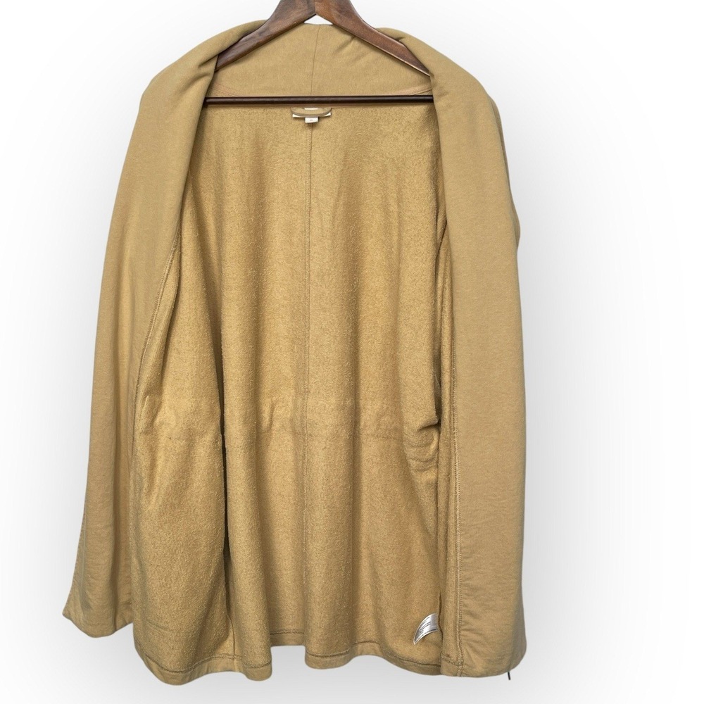 Knox Rose Womens XL Tan Drawstring Waist Open Front French Terry Cardigan Jacket - Picture 6 of 11